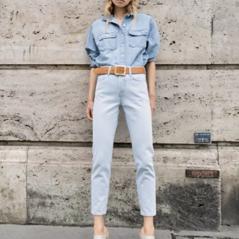 Free People MidRise Skinny Crop Jeans Light Wash